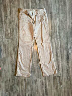 Light Beige Straight-Leg Pants